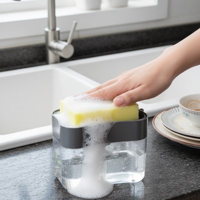 Distributeur liquide vaisselle | Automatique - lacuisineadaptee